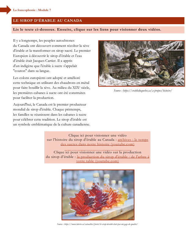 La francophonie – Module 7